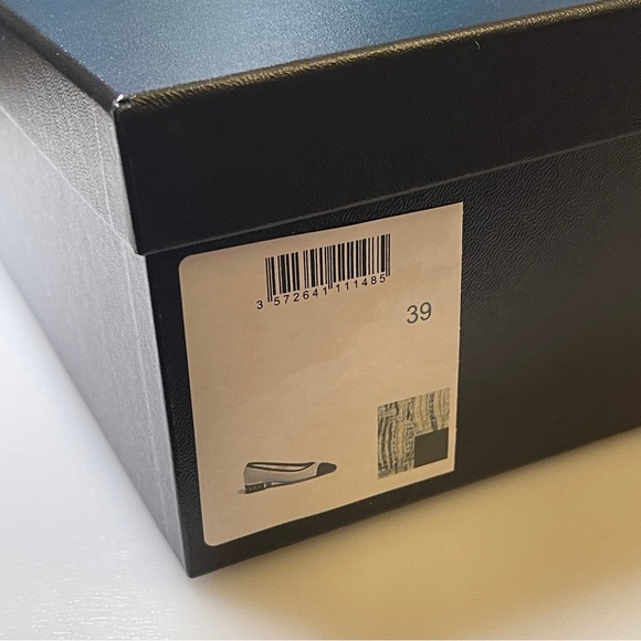 Chanel Chain Link Heel tweed CC Ballerinas flat black white size 39women - Picture 11 of 12